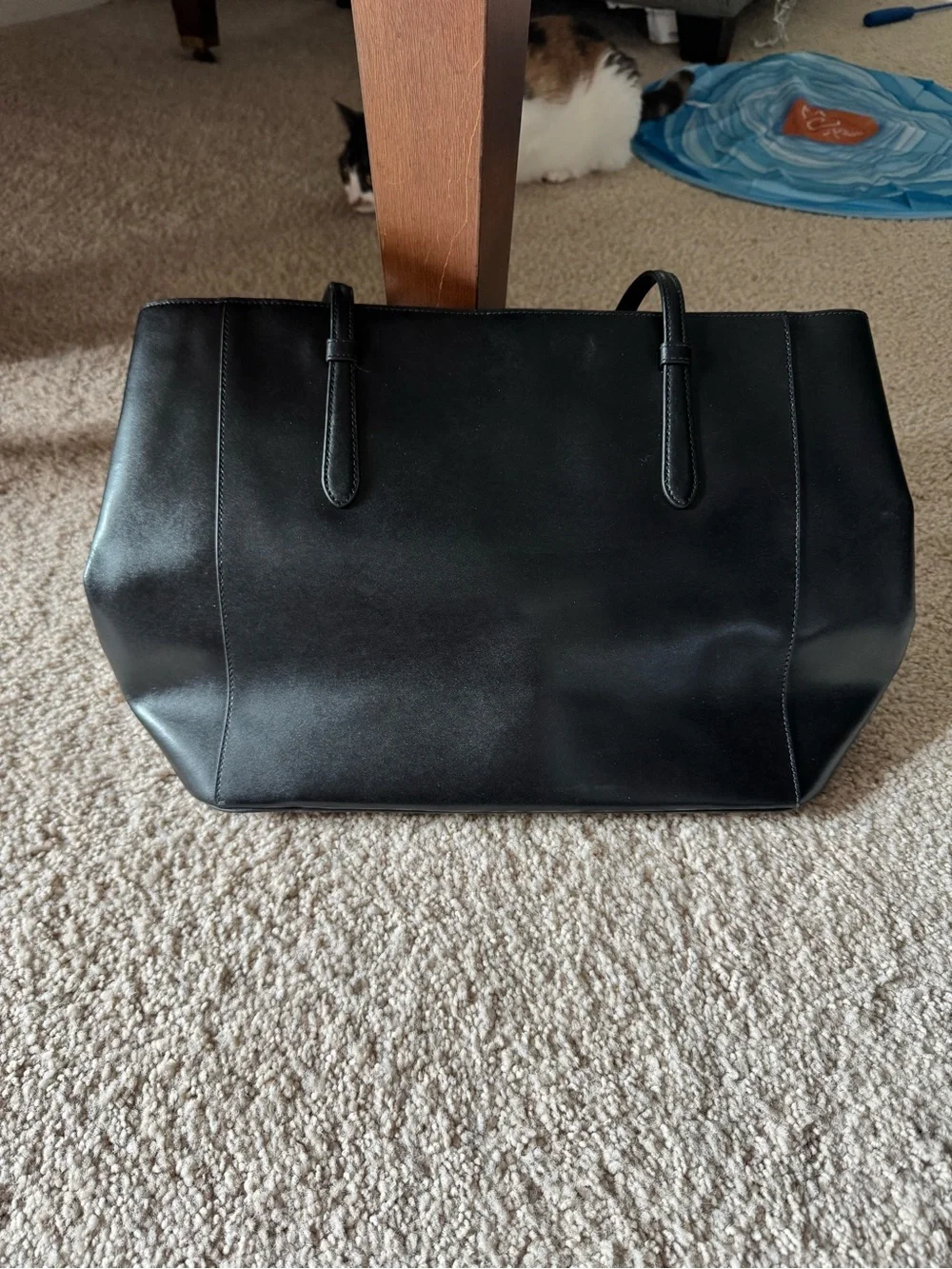 kate spade Black Leather Tote Bag